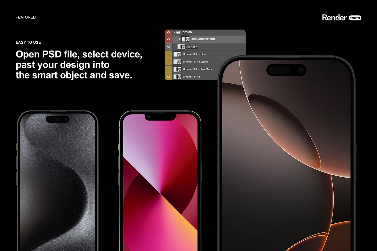 Apple Devices Mockup Bundle, an iPhone Mockup by Renderteam (Photo 4 of 20)