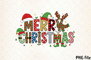 Merry Christmas Sublimation Png, a Seasonal Illustration by YA Design (Thumbnail 1 of 4)