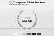 Clear Sticker Mockup Bundle - PSD, a Packaging Mockup by MelissaBMockups (Thumbnail 1 of 7)