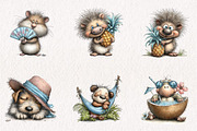 Whimsical Summer Animals Clipart, an Animal Illustration by CreationArt (Thumbnail 2 of 7)