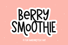 Berry Smoothie | Handwritten Font