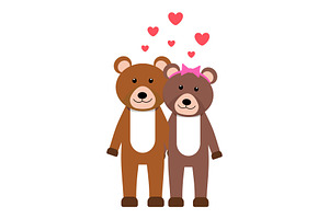 Valentine's Day Animal Couple Bear