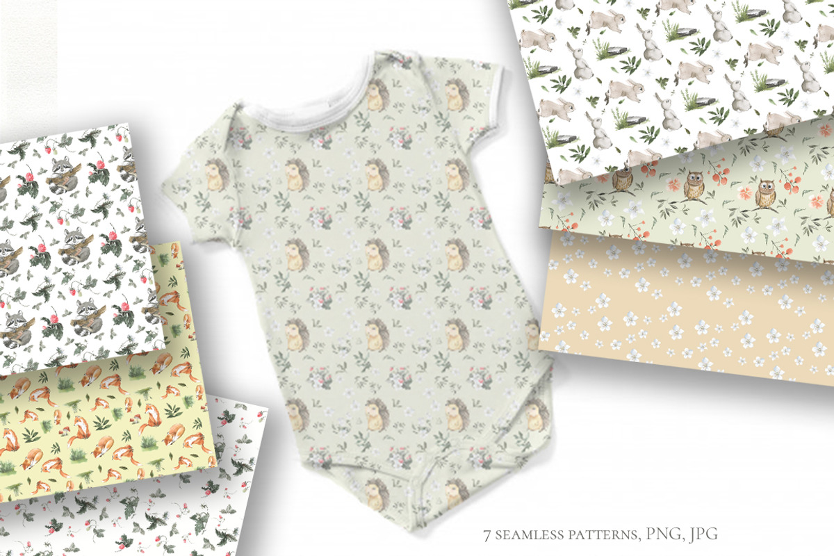 Woodland animal watercolor set, an Animal Illustration by Love Watercolor Store (Photo 8 of 15)