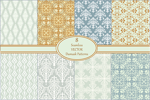 Seamless Vector Damask Patterns