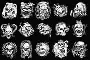 Dark Gothic Skull Illustrations, an Illustration by RalucaGheorghe (Thumbnail 2 of 5)