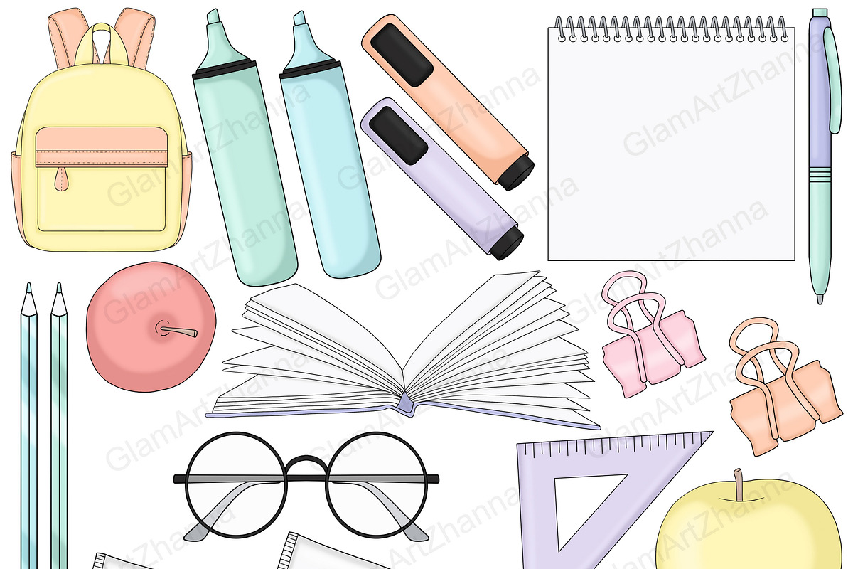 Study Bright Clipart, an Education Illustration by GlamArtZhanna (Photo 3 of 6)