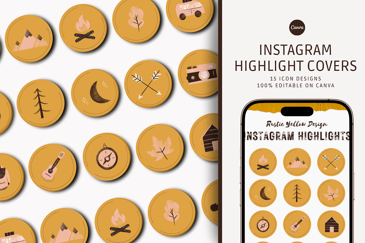 INSTAGRAM HIGHLIGHT COVERS, a Social Media Template by The Little Lily Studio (Photo 1 of 5)