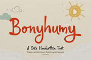 Bonyhumy | Cute Handwritten Font, a Handwritten Font by Denustudios (Thumbnail 1 of 12)