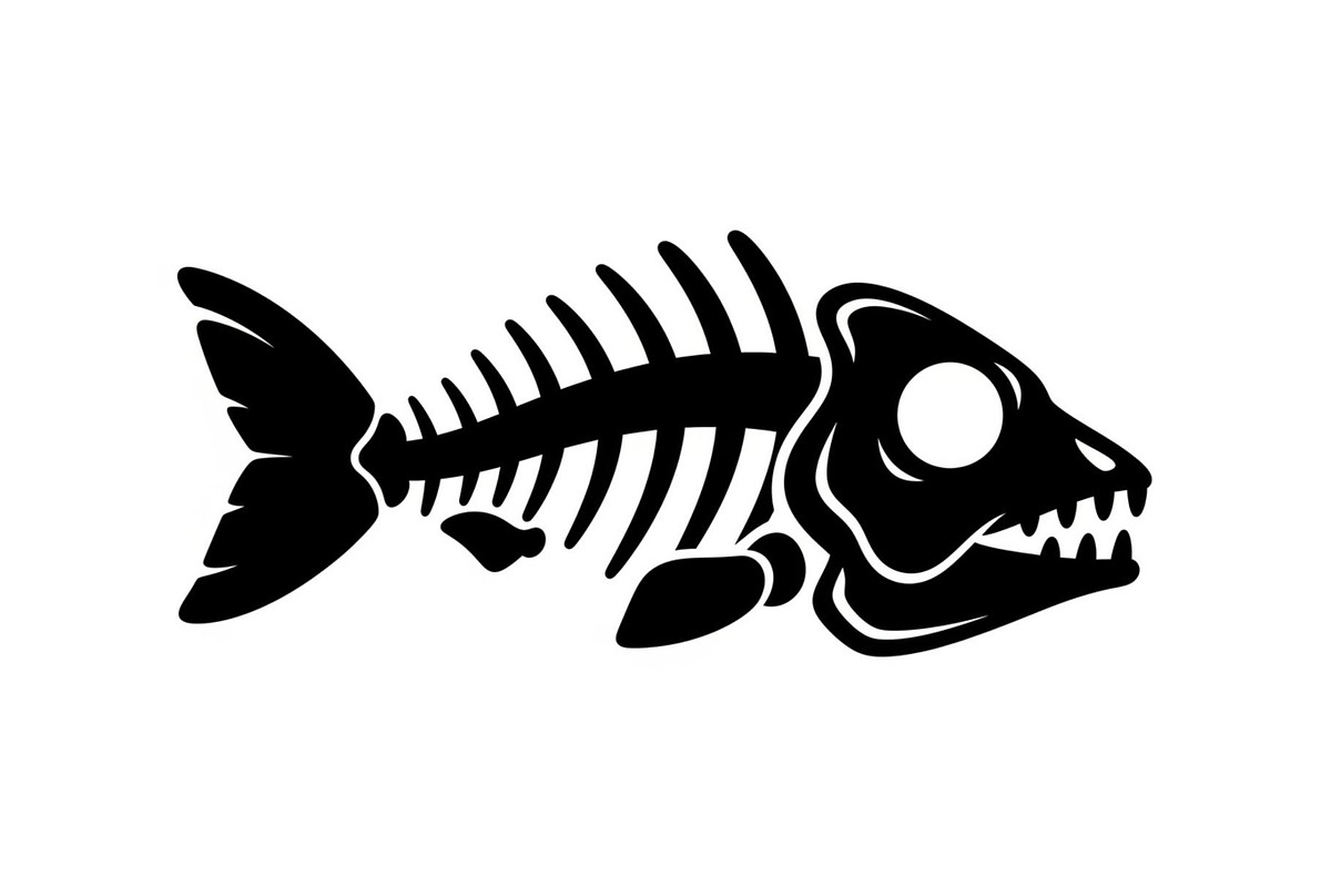 Fish Bone Skeleton Vector Bundle, an Illustration by Designs_River