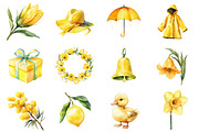 Yellow Spring Clipart, an Illustration by Design Market (Thumbnail 3 of 3)
