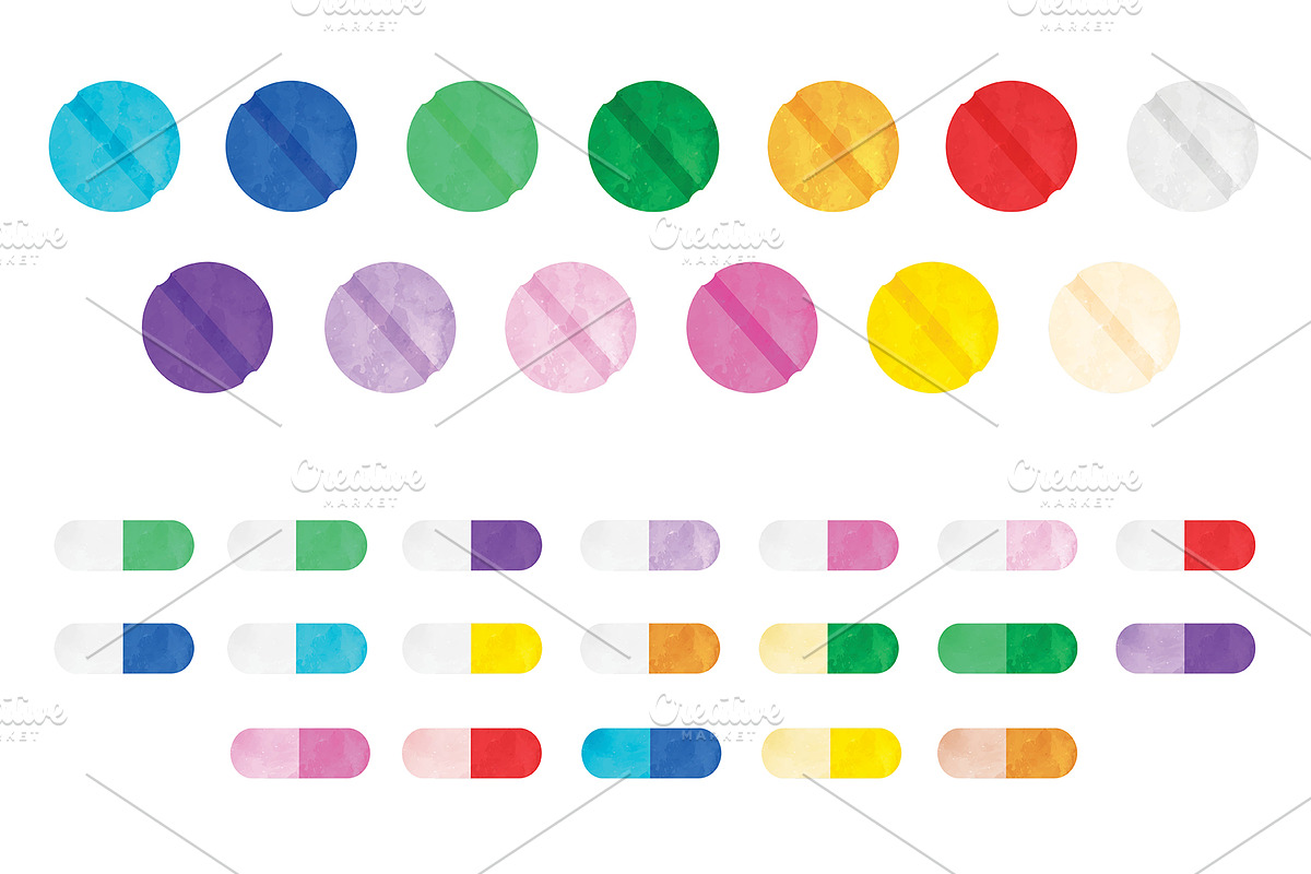 Medication pill bottle clipart set, an Illustration by SugarPickle Clip Art (Photo 3 of 3)