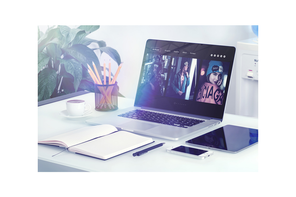 MacBook Pro Office Mockups, an iPhone Mockup by Mockups & Illustrations (Photo 8 of 11)
