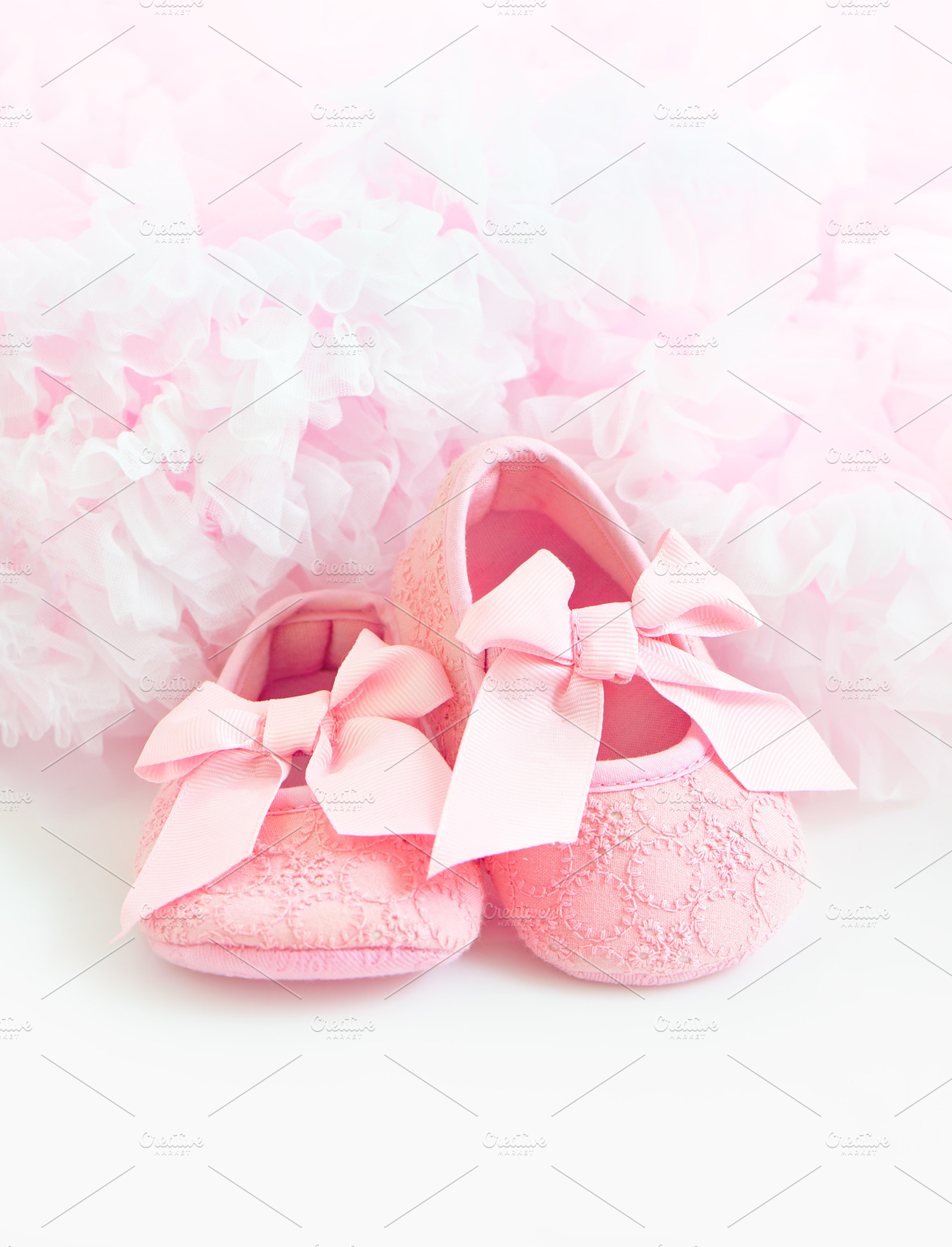 Baby's bootees containing background, concept, and girl, a Beauty & Fashion Photo by Lenka_X