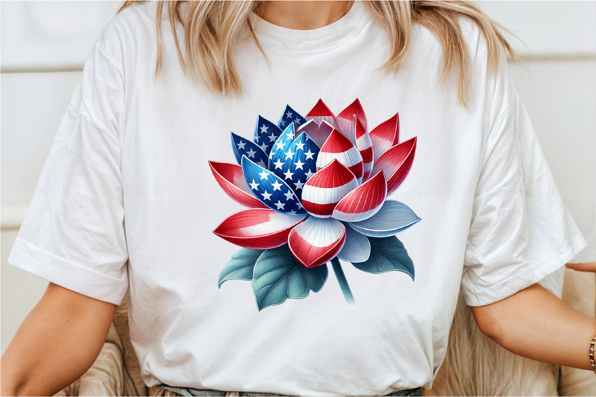 4th of July Flower Clipart, an Illustration by Rose Art (Photo 4 of 6)