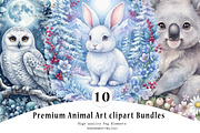 Premium Animal Art clipart Bundles, a Seasonal Illustration by CreationArt (Thumbnail 1 of 4)