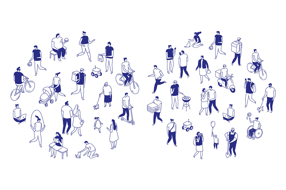 150+ Isometric Line People Set, a Person Illustration by Vector_Art (Photo 14 of 16)