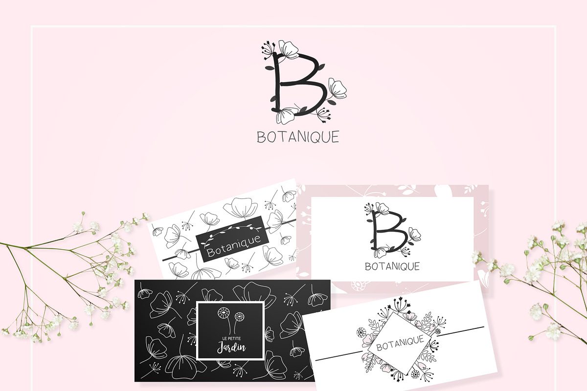 Botanical Hand Drawn Logo Bundle, a Branding & Logo Template by garu1987 (Photo 3 of 6)