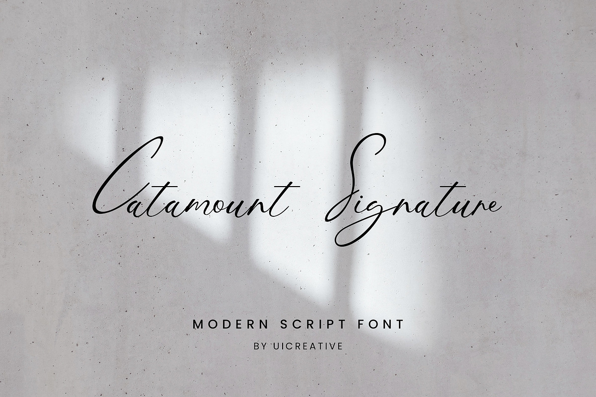 Catamount Signature Font, a Handwritten Font by UICreative (Photo 1 of 13)