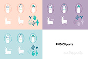No Drama Llama - pattern & cliparts, a Pattern Graphic by Brzozowska (Thumbnail 5 of 5)
