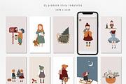 Nordic Winter Kids, a Decorative Illustration by Marish (Thumbnail 9 of 16)