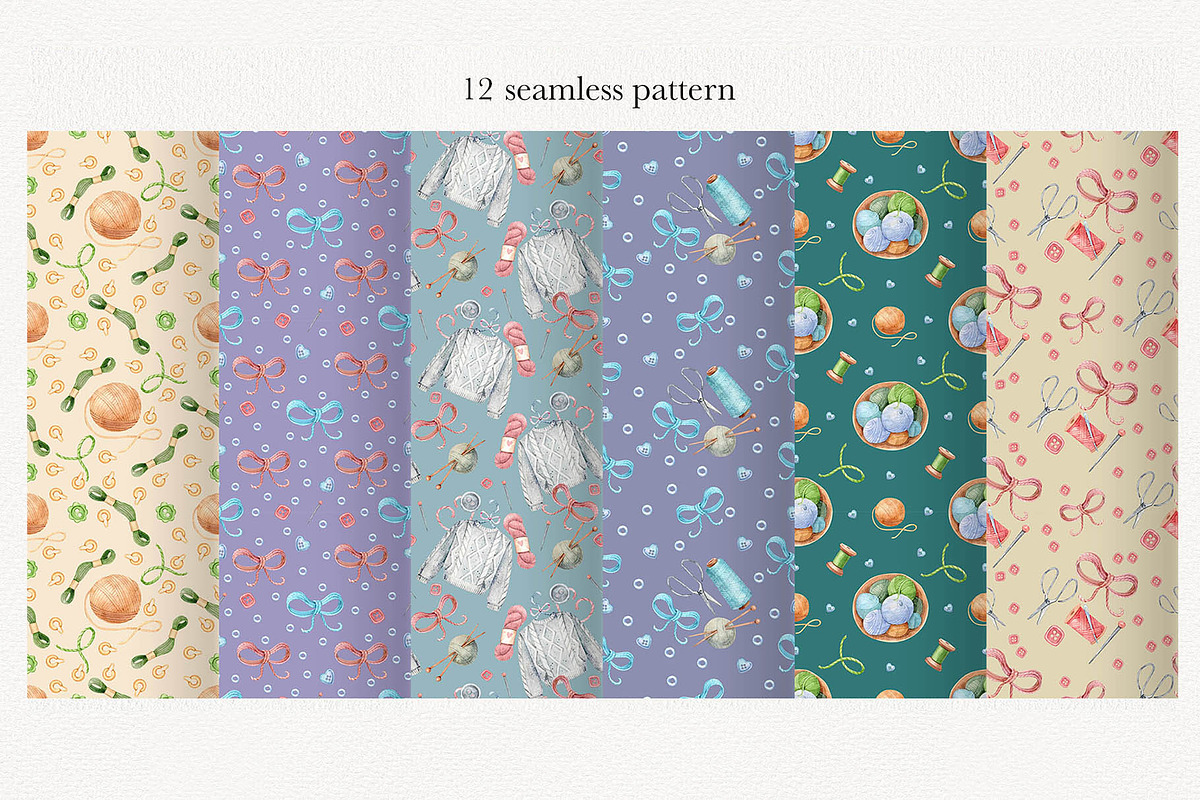 45 Knitting Clipart & Patterns, a Decorative Illustration by ZinchArt (Photo 8 of 10)