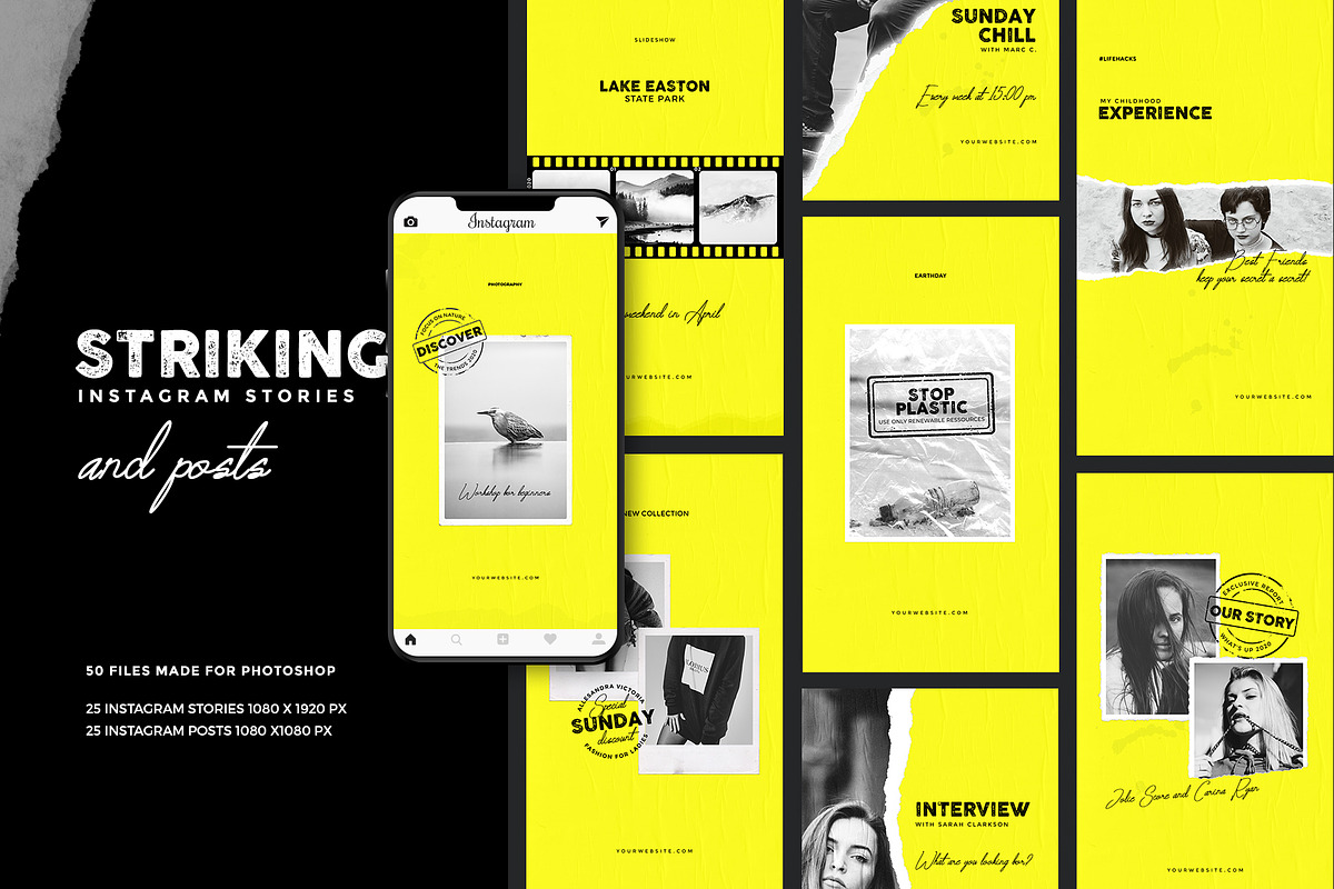 Striking Instagram Stories and Posts, a Social Media Template by Imagination Area (Photo 1 of 7)