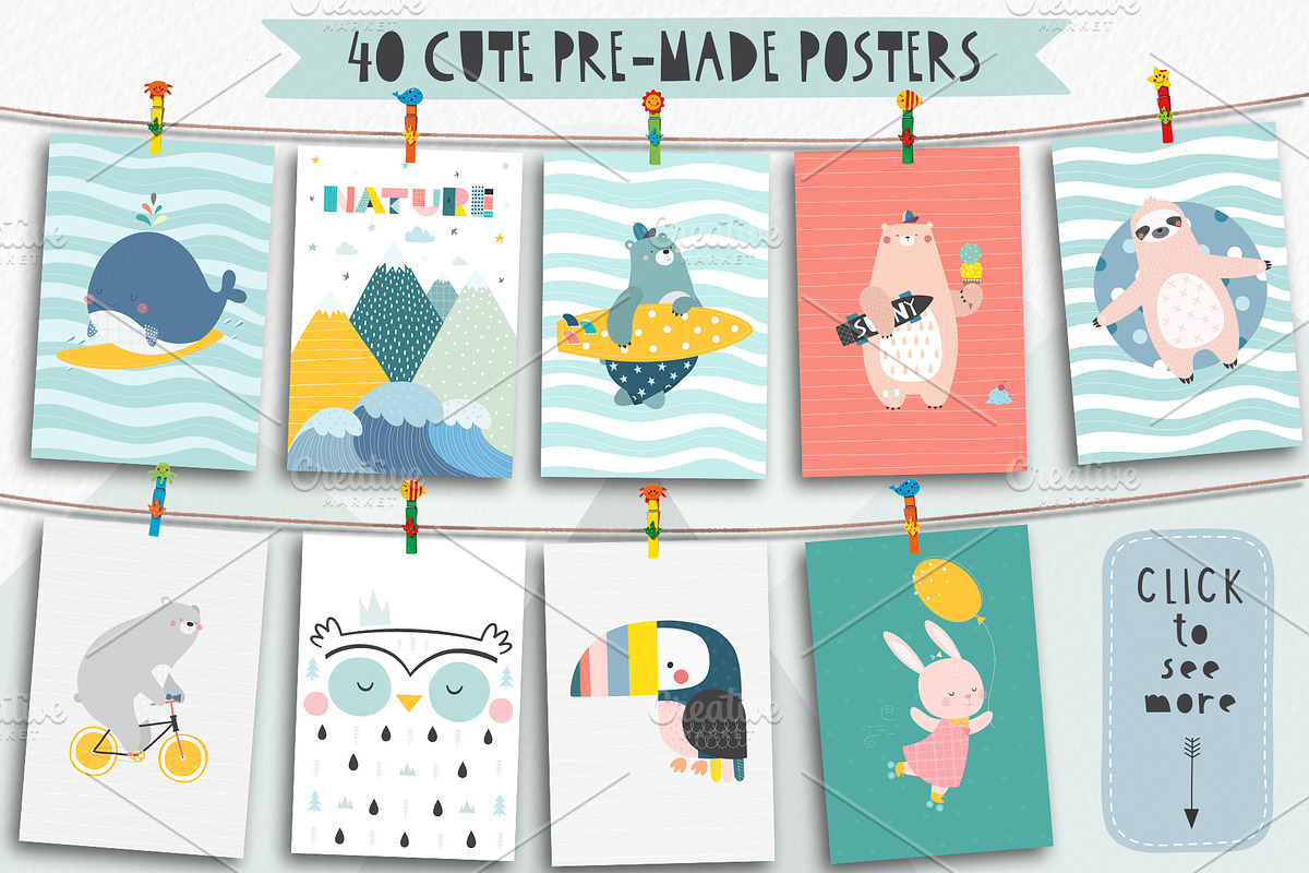 Scandinavian Summer Set, an Animal Illustration by Good Genie (Photo 2 of 8)
