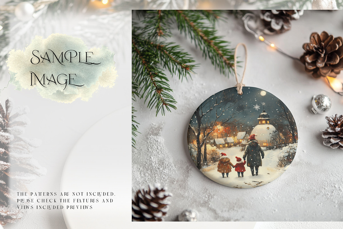 Christmas Ceramic Ornament Mockups, a Product Mockup by mock-ups (Photo 5 of 8)