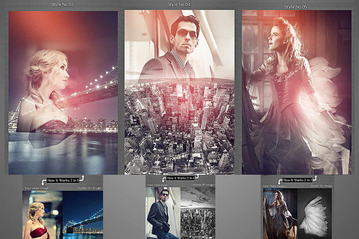 9 Style Double Exposure Template, a Texture Graphic by MithunLekson (Photo 3 of 5)