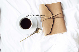 Tea and Notebook Styled Image