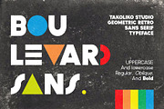 Boulevard Sans, a Sans Serif Font by takoliko (Thumbnail 1 of 13)
