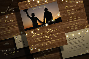 Rustic Wedding Invitation Set, an Invitation Template by Aarley Kaiven