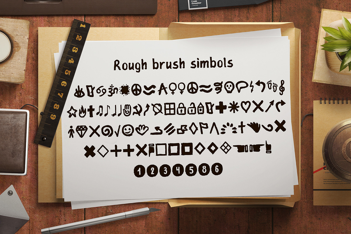 Rough Brush Font preview 7