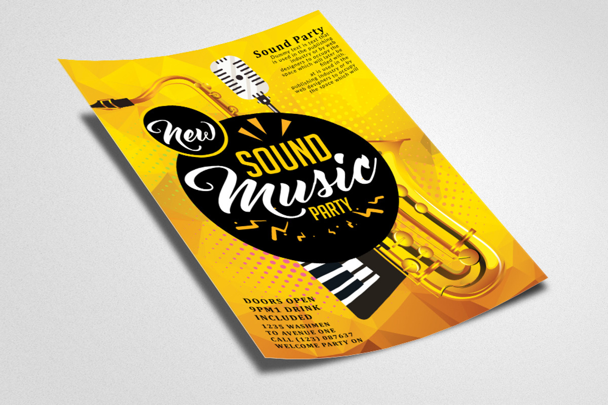 Music Sound Flyer Template, a Flyer Template by Business Flyers