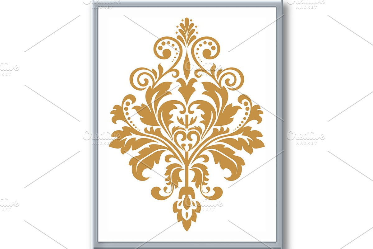 Damask graphic ornament. Floral, a Decorative Illustration by RODINA (Photo 3 of 3)