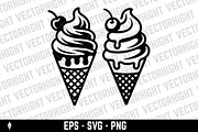Ice cream cone, a Food Illustration by Vectorhight (Thumbnail 2 of 3)