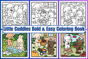 Little Cuddles Coloring Book, a Decorative Illustration by Coco Bloom (Thumbnail 1 of 6)