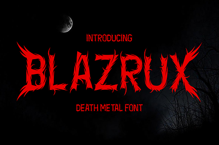 Blazrux - Death Metal Font, a Blackletter Font by PutraCetol Studio