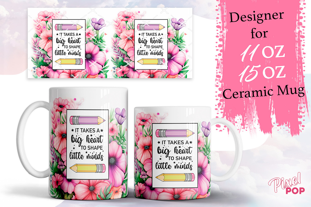 Teacher Mug Design 11oz 15oz coffee, a Graphic by TumblerArtDS (Photo 1 of 4)