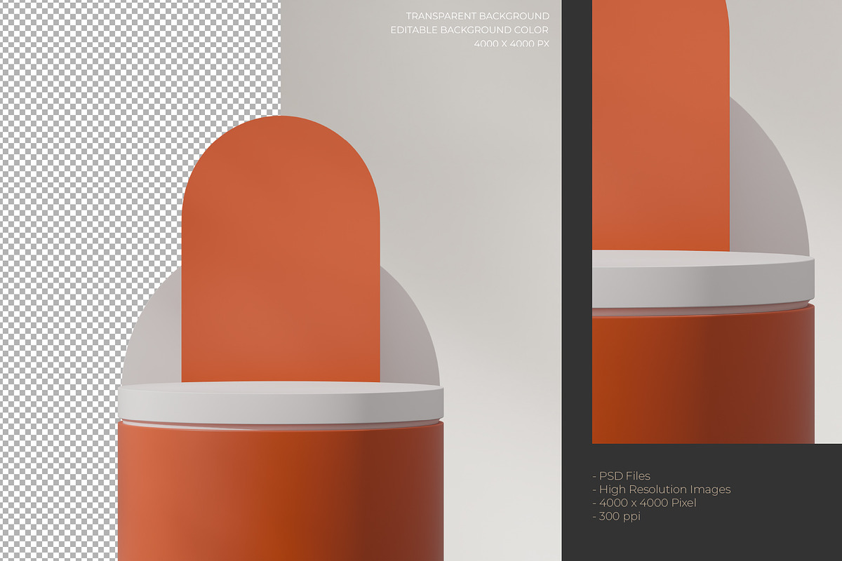 5 Podium with Transparent Background, a Background Graphic by faustudio (Photo 4 of 7)