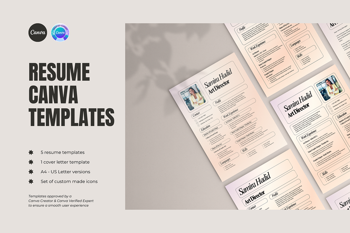 Unique CV & Cover Letter Templates, a Resume Template by TEAM RONDI (Photo 2 of 6)