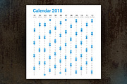 Calendar 2018 Vertical Design, a Stationery Template by WORAKAMON Design Studio (Thumbnail 3 of 3)