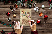 Vintage Christmas card creator, an Object Graphic by Beauty Drops (Thumbnail 5 of 13)