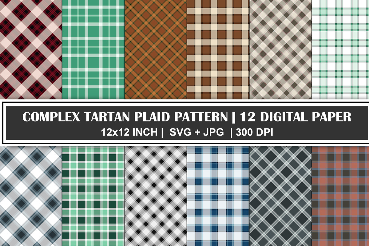 Complex Tartan Plaid Pattern Set, a Pattern Graphic by Gfx Expert Team (Photo 1 of 3)