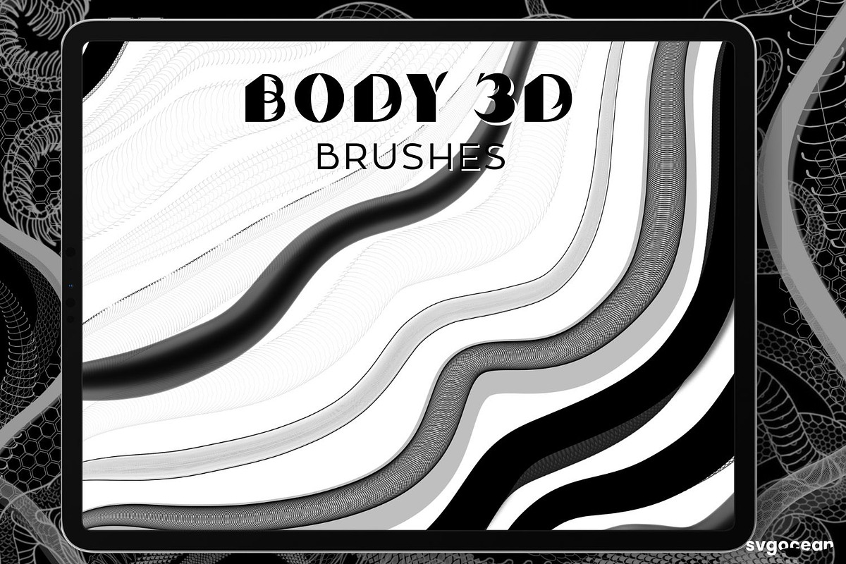 Snake Tattoo Brushes for Procreate, a Brush Add-On by svgocean (Photo 4 of 10)