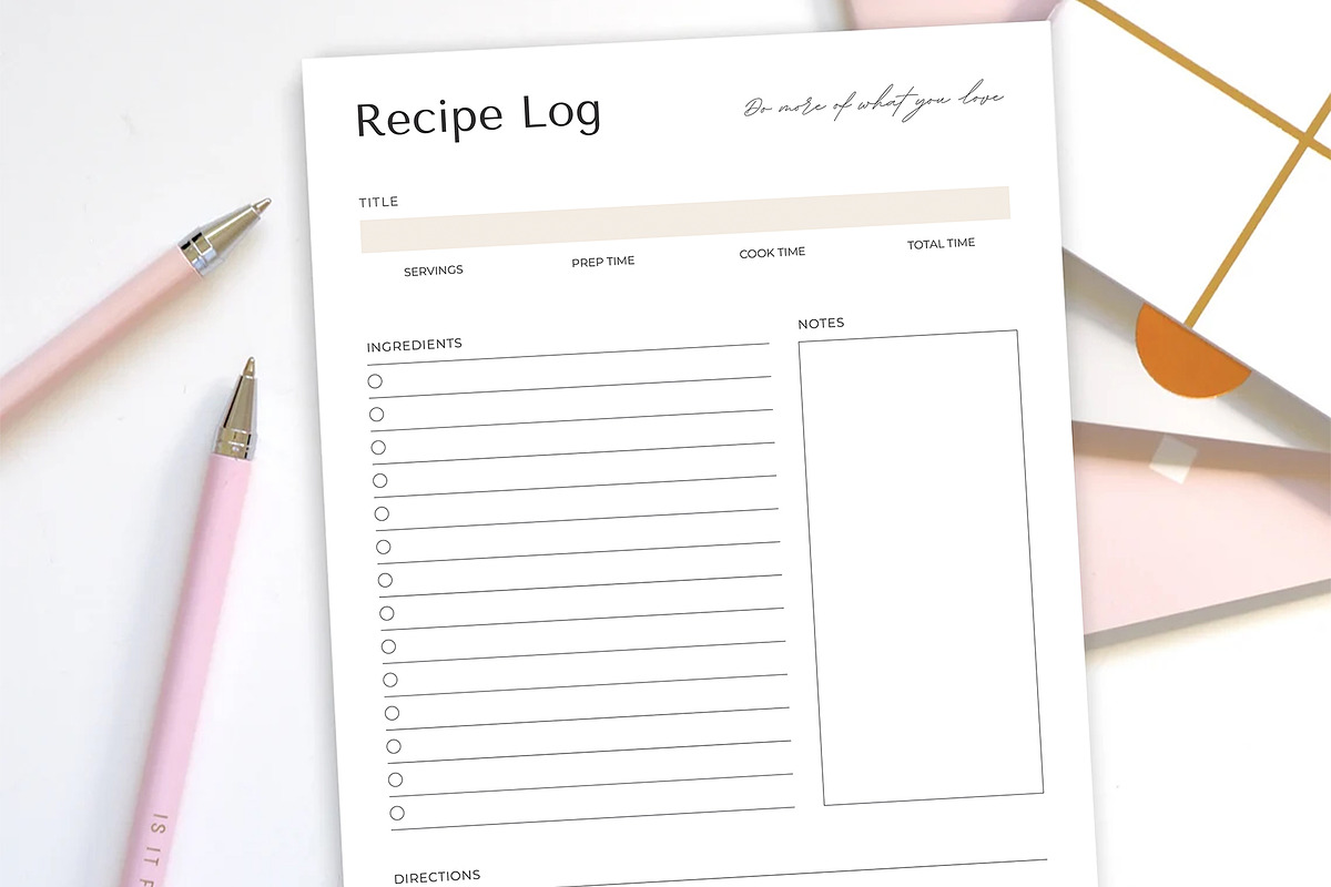 Recipe Log, a Stationery Template by DesignDevisers (Photo 5 of 10)