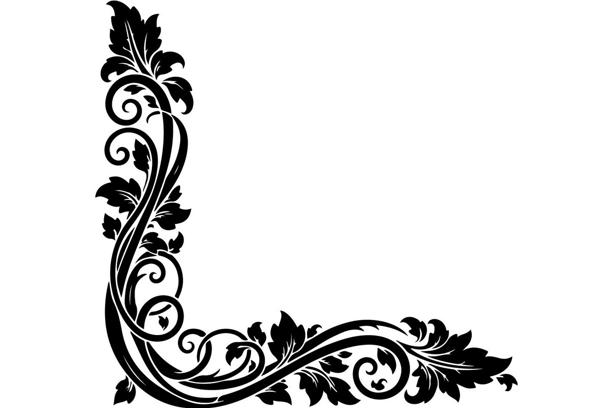 Vintage Baroque Floral Corner Frame, a Decorative Illustration by Creativeshirt (Photo 15 of 20)