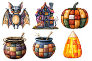 Patchwork Halloween,Clipart, an Illustration by Designworld (Thumbnail 4 of 6)