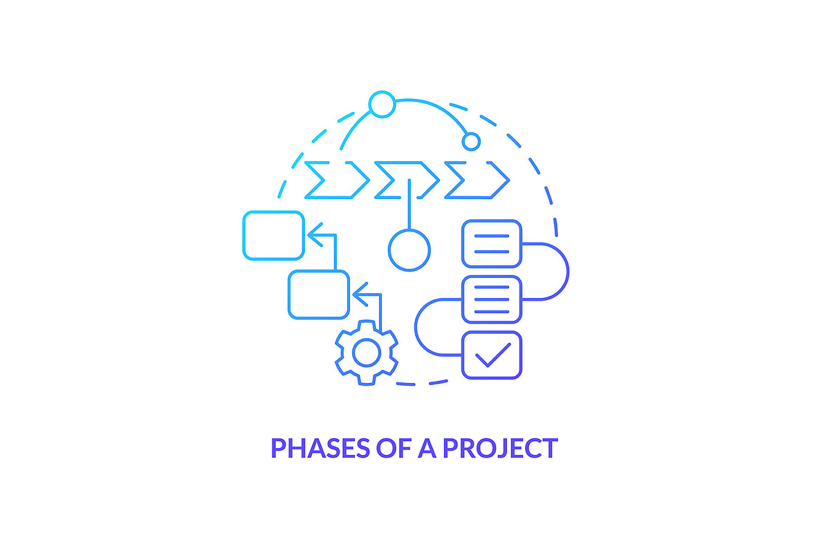 Phases of project blue gradient, an Icon by IMG Visuals