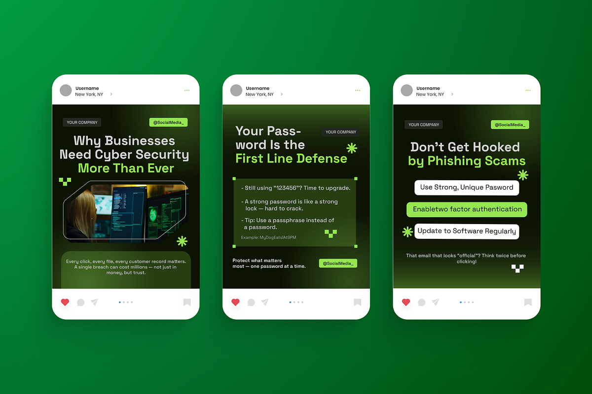 Cyber Security Instagram Post, a Social Media Template by Annora Studio (Photo 4 of 6)